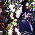 حضور استاندار سیستان و بلوچستان در مراسم تشییع پیکر مطهر جانباز شهید حسین کیخا